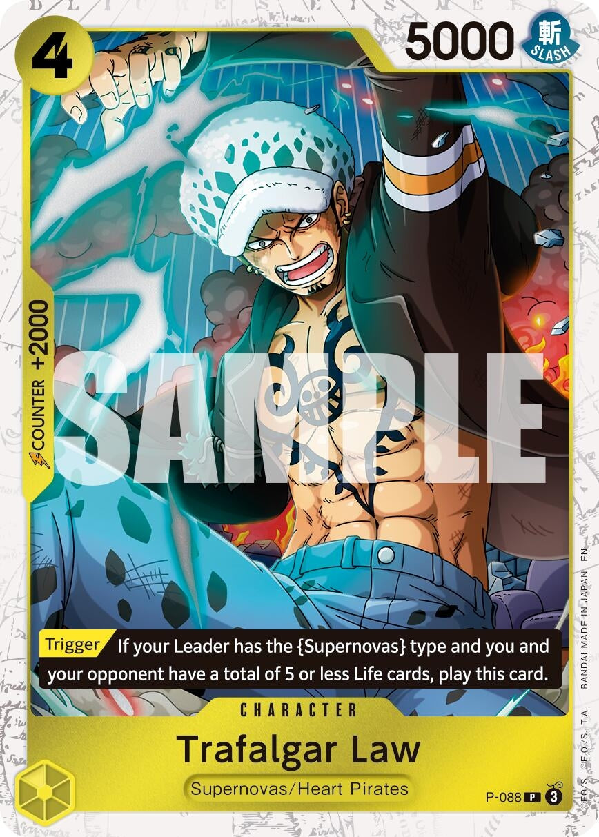 Image for Trafalgar Law -  P-088 (Pirate Foil) (P-088) - One Piece Card Game