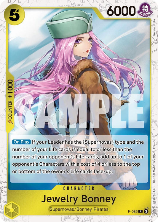 Image for Jewelry Bonney - P-085 (Pirate Foil) (P-085) - One Piece Card Game