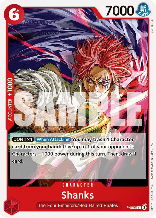 Image for Shanks - P-083 (Reprint) (P-083) - One Piece Card Game