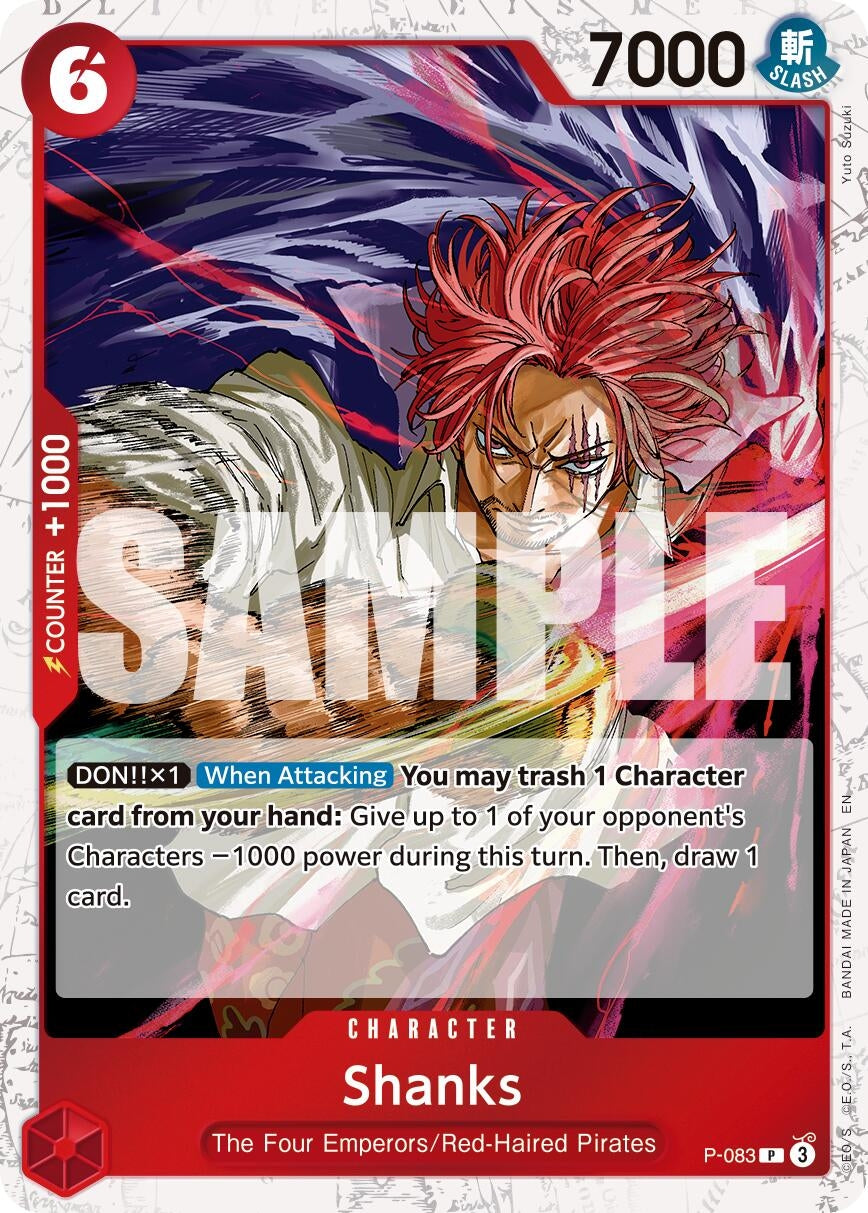 Image for Shanks - P-083 (Pirate Foil) (P-083) - One Piece Card Game