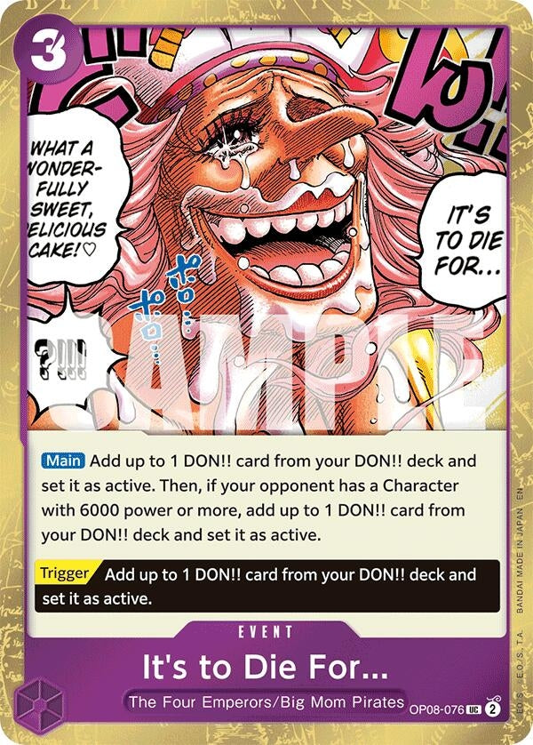 Image for It's to Die For (Pirate Foil) (OP08-076) - One Piece Card Game