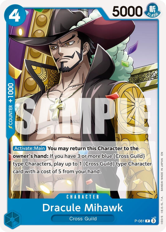 Image for Dracule Mihawk - P-081 (Reprint) (P-081) - One Piece Card Game