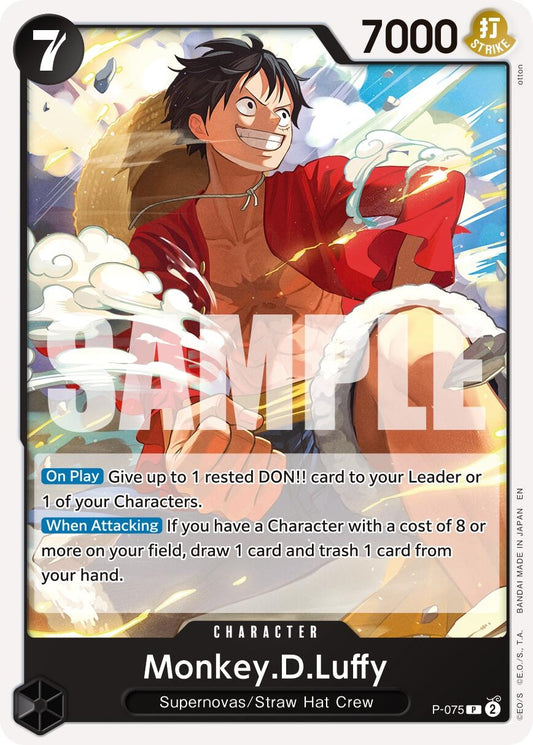 Image for Monkey.D.Luffy - P-075 (Pirate Foil) (P-075) - One Piece Card Game