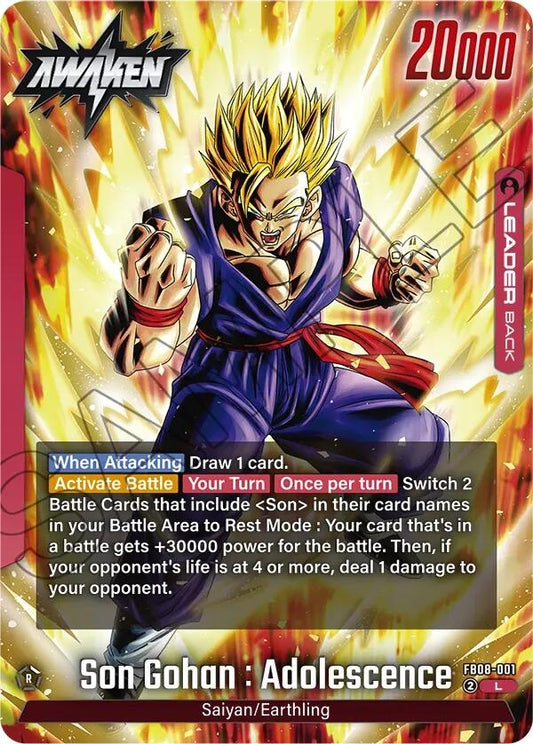 Image for Son Gohan : Adolescence - FB08-001 (FB08-001) - Dragon Ball Super: Fusion World