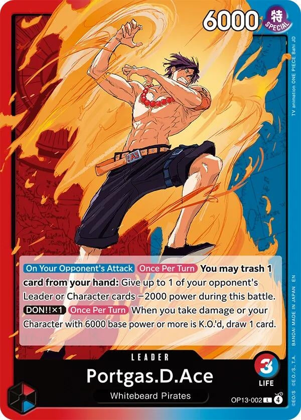 Image for Portgas.D.Ace (002) (OP13-002) - One Piece Card Game