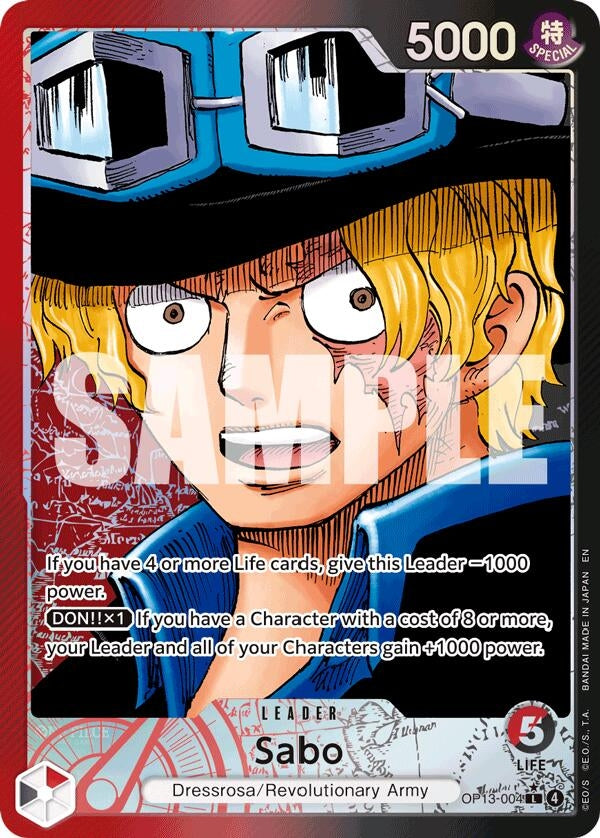 Image for Sabo (004) (Alternate Art) (OP13-004) - One Piece Card Game