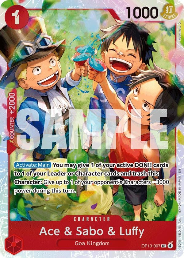 Image for Ace & Sabo & Luffy (OP13-007) - One Piece Card Game