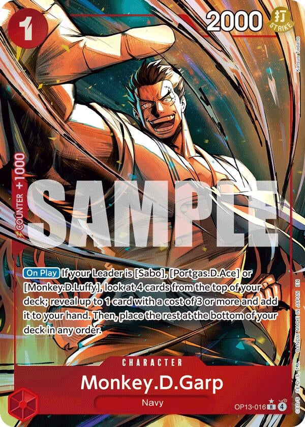 Image for Monkey.D.Garp (Alternate Art) (OP13-016) - One Piece Card Game