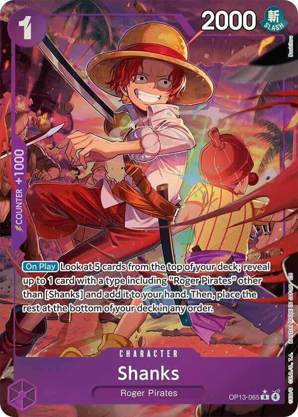 Image for Shanks (065) (Alternate Art) (OP13-065) - One Piece Card Game