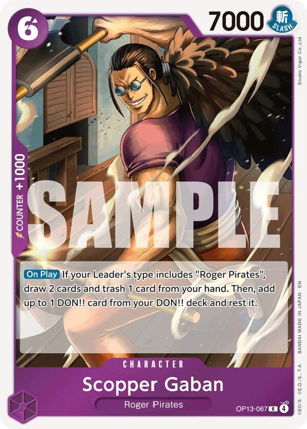 Image for Scopper Gaban (OP13-067) - One Piece Card Game