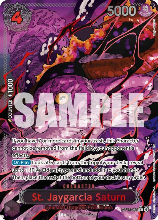 Image for St. Jaygarcia Saturn (Parallel) (OP13-083) - One Piece Card Game