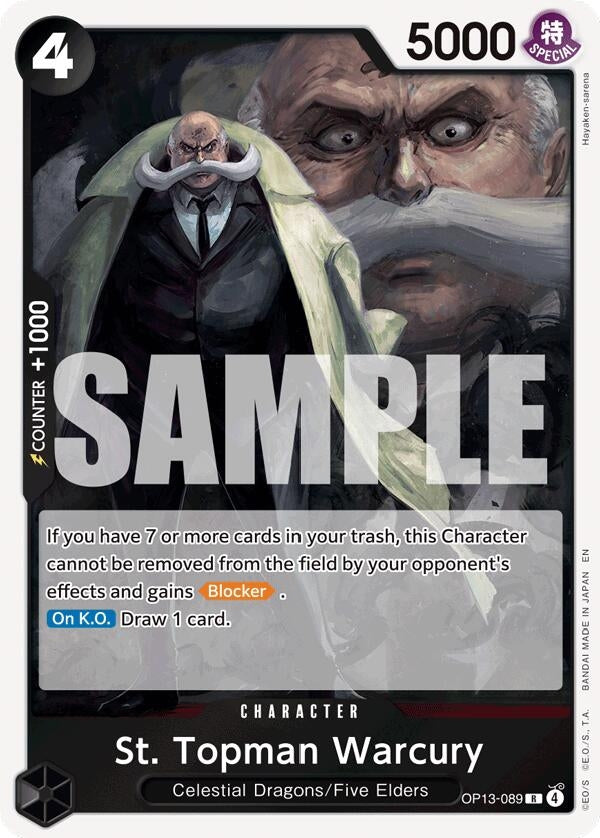 Image for St. Topman Warcury (OP13-089) - One Piece Card Game