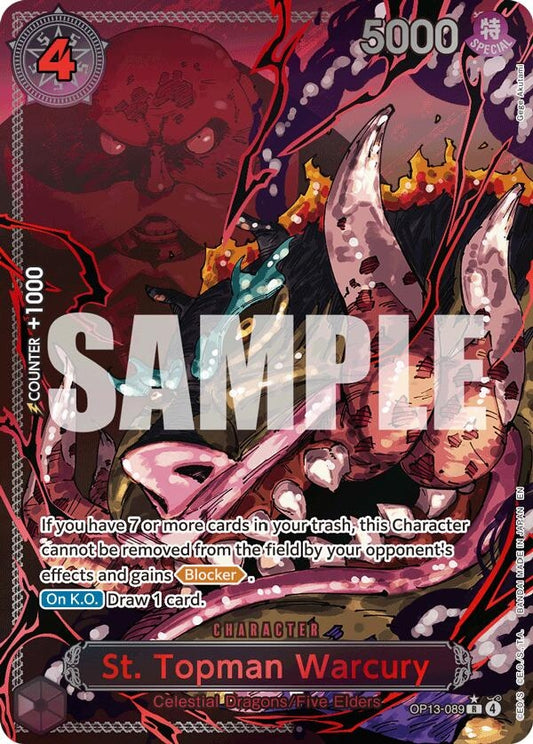 Image for St. Topman Warcury (Parallel) (OP13-089) - One Piece Card Game