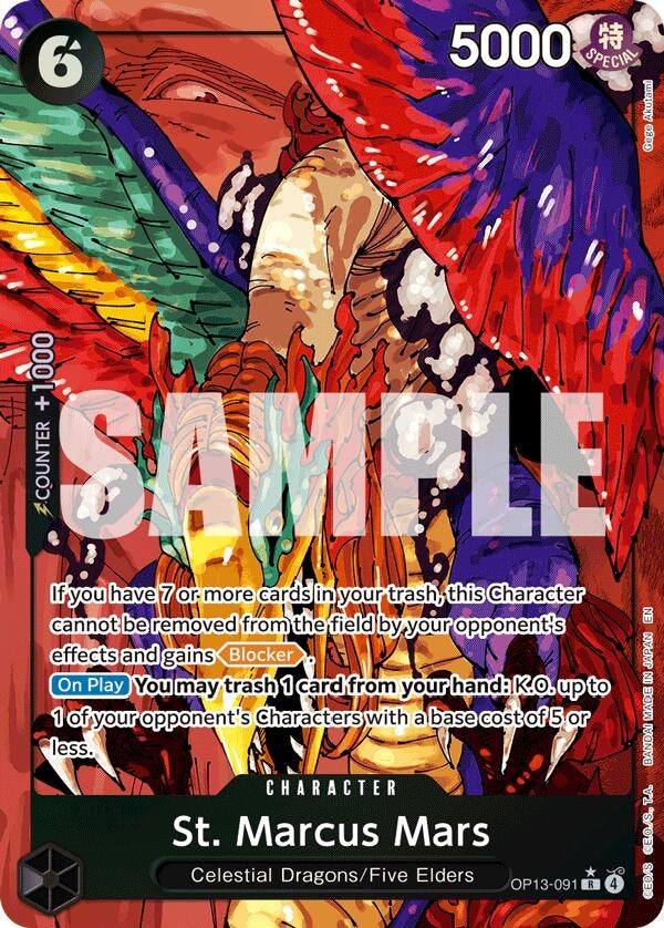 Image for St. Marcus Mars (Alternate Art) (OP13-091) - One Piece Card Game
