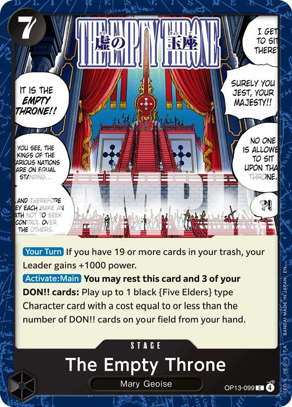 Image for The Empty Throne (OP13-099) - One Piece Card Game