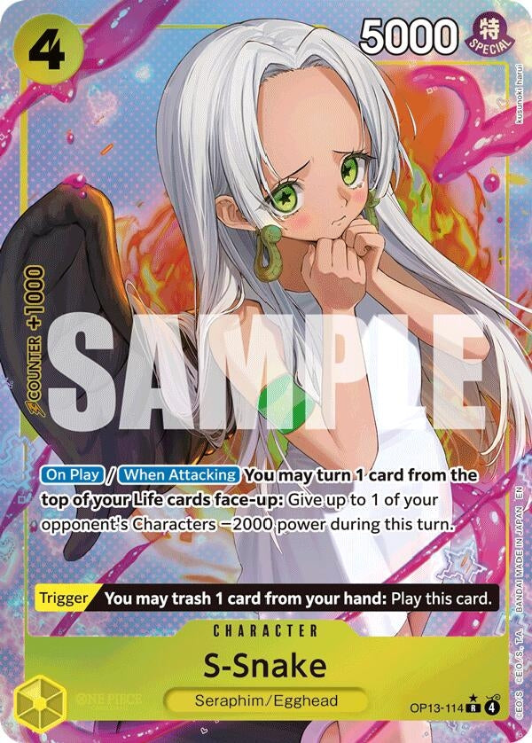 Image for S-Snake (Alternate Art) (OP13-114) - One Piece Card Game