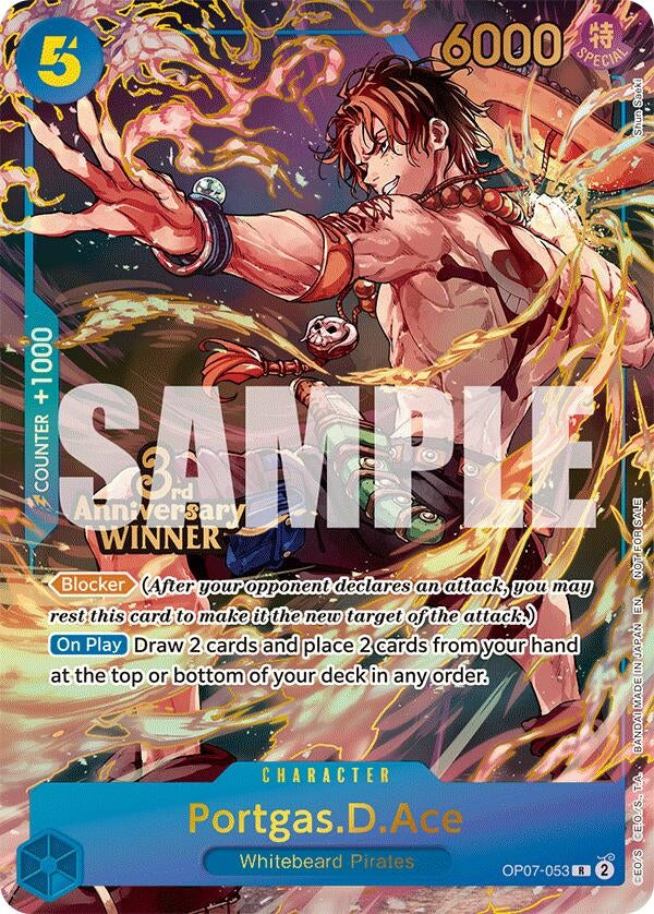 Image for Portgas.D.Ace - OP07-053 (3rd Anniversary Winner) (OP07-053) (OP-PR) - One Piece Card Game