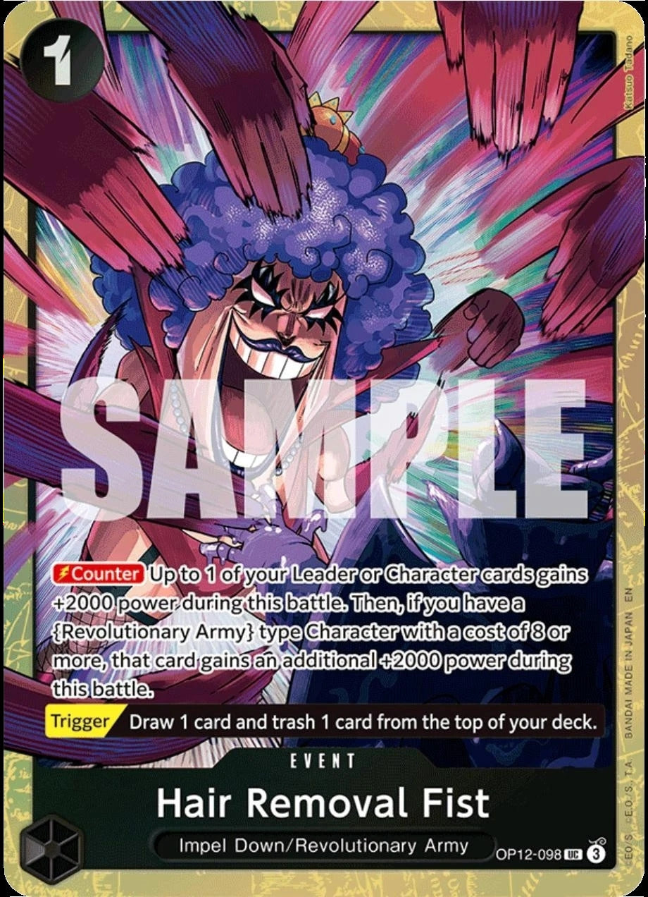 Image for Hair Removal Fist (Premium Card Collection -Best Selection Vol. 5-) (OP12-098) (OP-PR) - One Piece Card Game