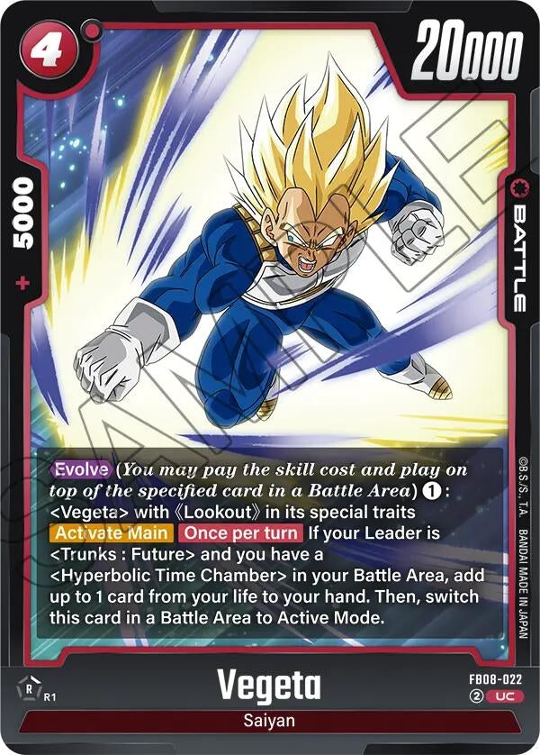 Image for Vegeta - FB08-022 (FB08-022) - Dragon Ball Super: Fusion World