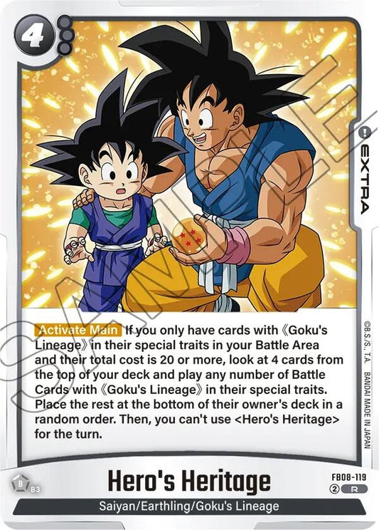 Image for Hero's Heritage (FB08-119) - Dragon Ball Super: Fusion World