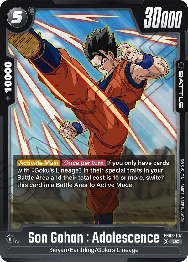 Image for Son Gohan : Adolescence - FB08-107 (FB08-107) - Dragon Ball Super: Fusion World