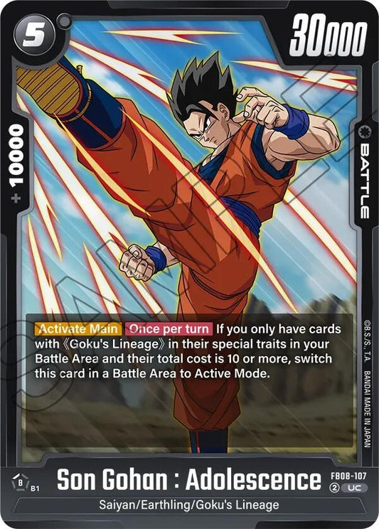 Image for Son Gohan : Adolescence - FB08-107 (FB08-107) - Dragon Ball Super: Fusion World