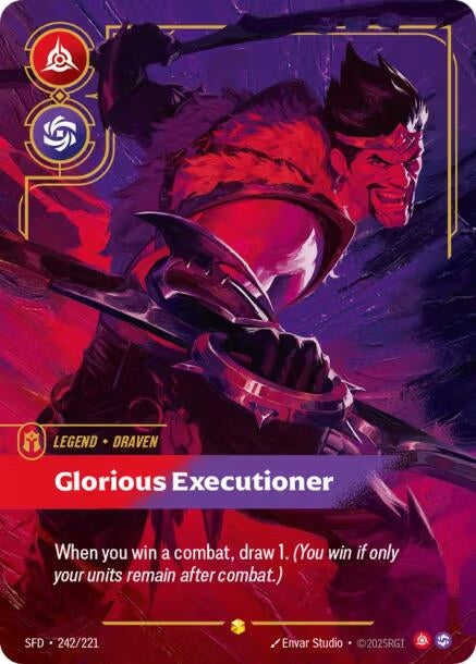 Image for Draven - Glorious Executioner (Overnumbered) (242/221) - Riftbound: League of Legends Trading Card Game