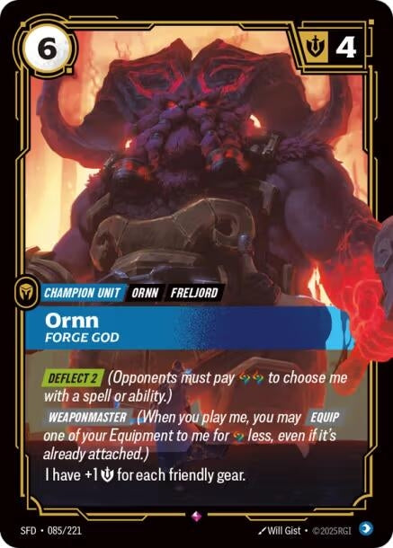 Image for Ornn - Forge God (085/221) - Riftbound: League of Legends Trading Card Game