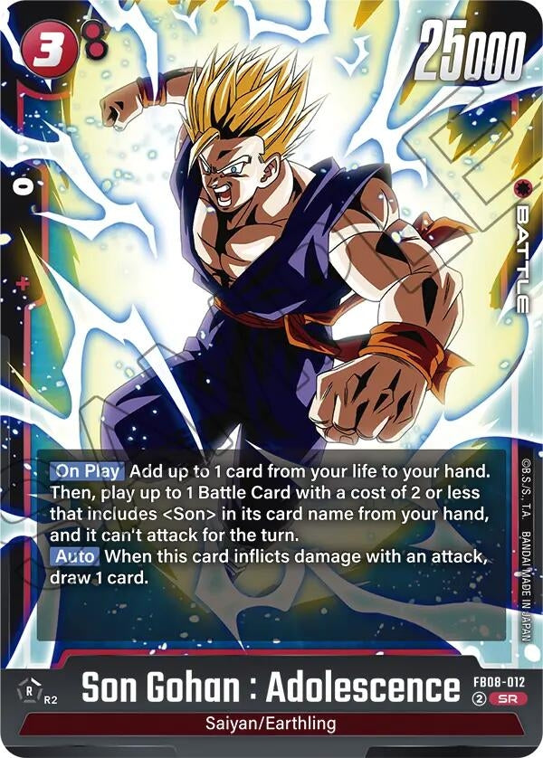 Image for Son Gohan : Adolescence - FB08-012 (FB08-012) - Dragon Ball Super: Fusion World