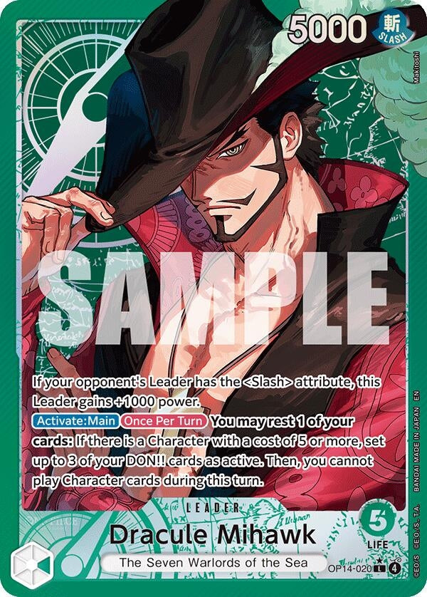 Image for Dracule Mihawk - OP14-020 (Alternate Art) (OP14-020) - One Piece Card Game
