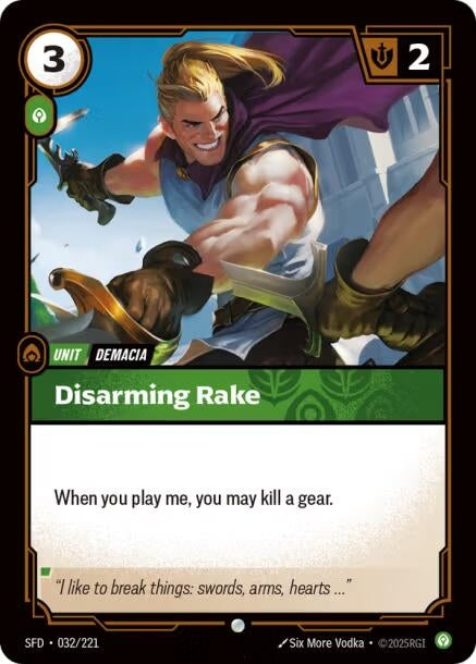 Image for Disarming Rake (032/221) - Riftbound: League of Legends Trading Card Game