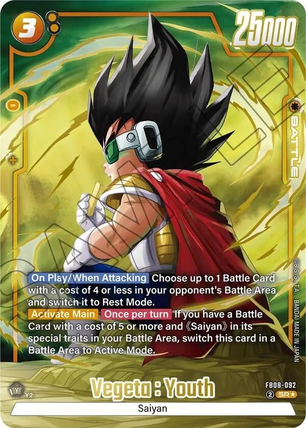 Image for Vegeta : Youth (Alternate Art) (FB08-092) - Dragon Ball Super: Fusion World