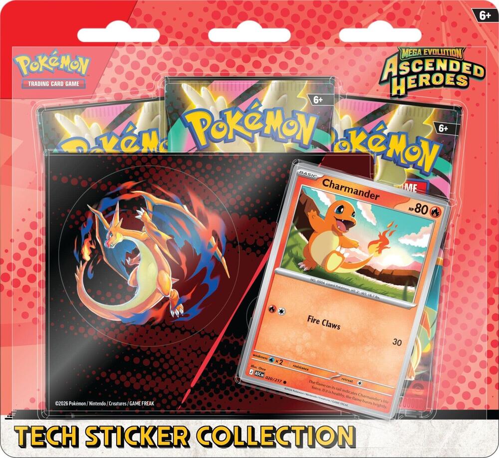 Pokemon - Mega Evolution: Ascended Heroes Tech Sticker Collection - Charmander