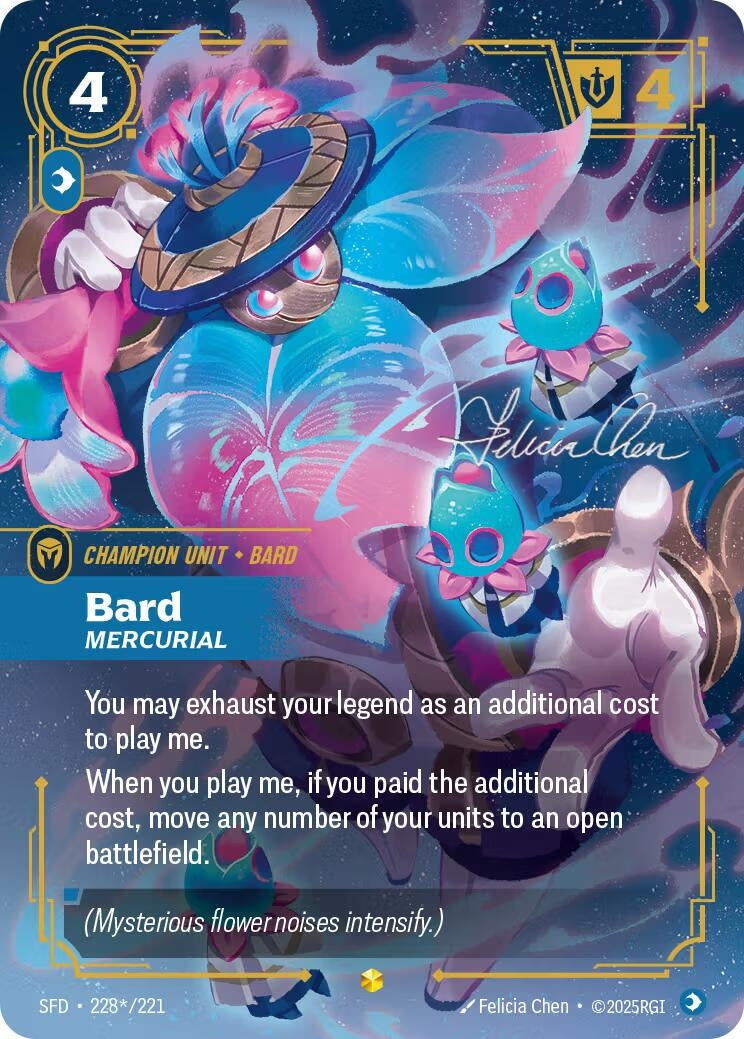 Image for Bard - Mercurial (Signature) (228*/221) - Riftbound: League of Legends Trading Card Game