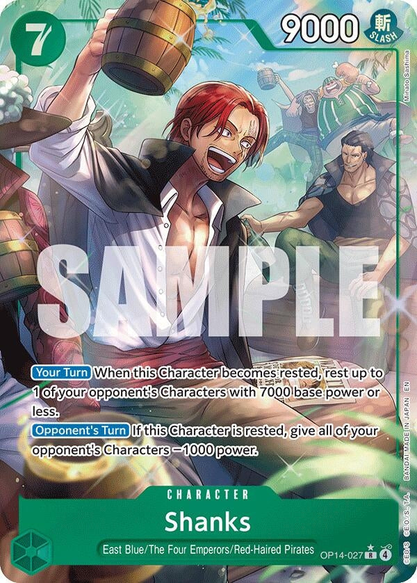 Image for Shanks (Alternate Art) (OP14-027) - One Piece Card Game