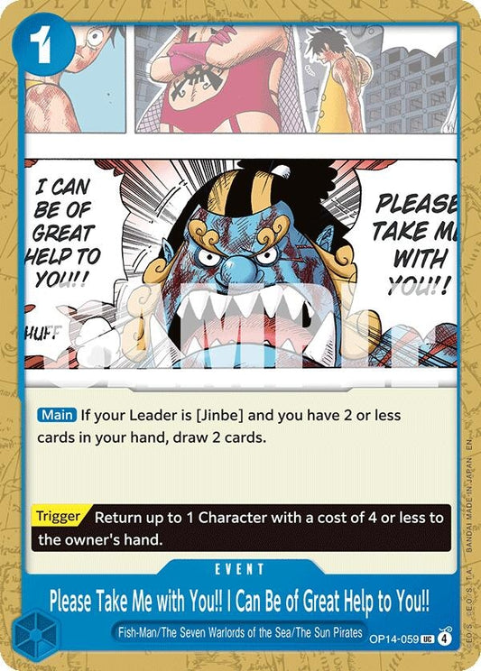 Image for Please Take Me with You!! I Can Be of Great Help to You!! (OP14-059) - One Piece Card Game