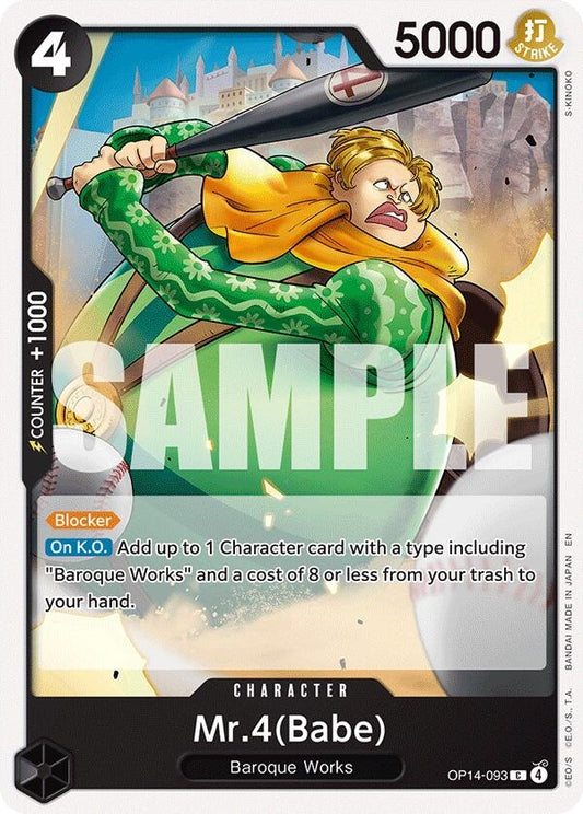 Image for Mr.4(Babe) (OP14-093) - One Piece Card Game