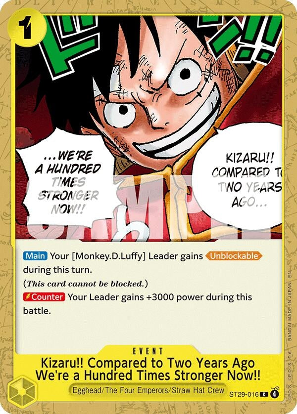 Image for Kizaru!! Compared to Two Years Ago We're a Hundred Times Stronger Now!! (ST29-016) - One Piece Card Game