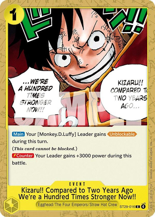 Image for Kizaru!! Compared to Two Years Ago We're a Hundred Times Stronger Now!! (ST29-016) - One Piece Card Game