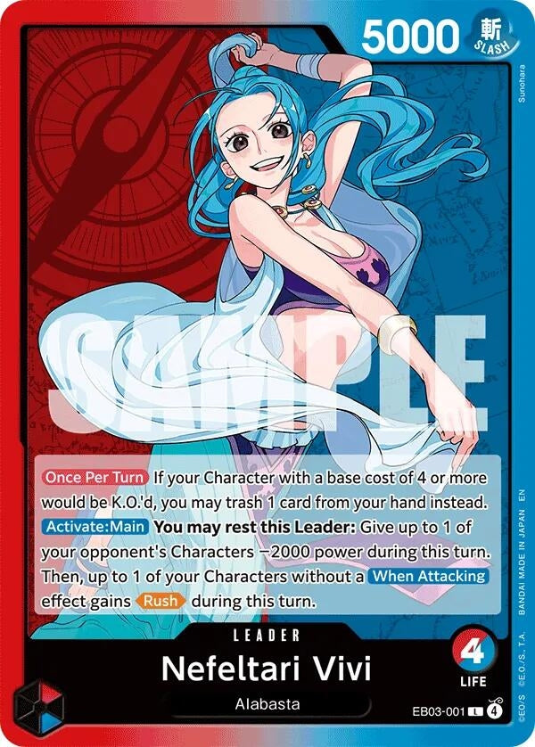 Image for Nefeltari Vivi (001) (EB03-001) - One Piece Card Game