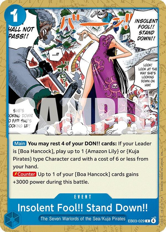 Image for Insolent Fool!! Stand Down!! (EB03-029) - One Piece Card Game