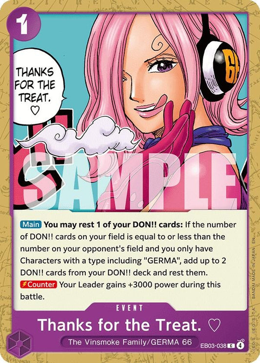 Image for Thanks for the Treat. (EB03-038) - One Piece Card Game