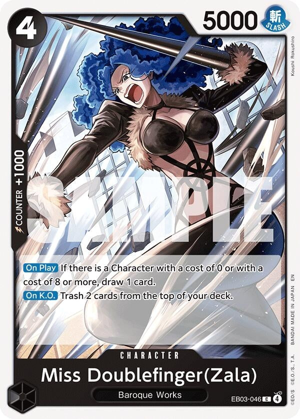 Image for Miss Doublefinger(Zala) (EB03-046) - One Piece Card Game