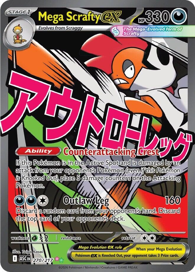 Image for Mega Scrafty ex (270/217) - Pokemon