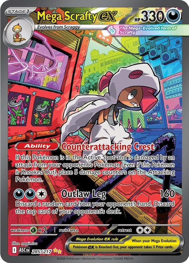 Image for Mega Scrafty ex (285/217) - Pokemon