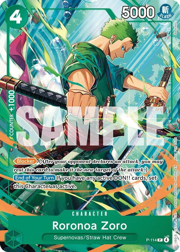 Image for Roronoa Zoro (114) (P-114) (OP-PR) - One Piece Card Game
