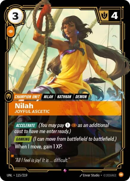 Image for Nilah, Joyful Ascetic (115/219) (UNL) - Riftbound: League of Legends Trading Card Game