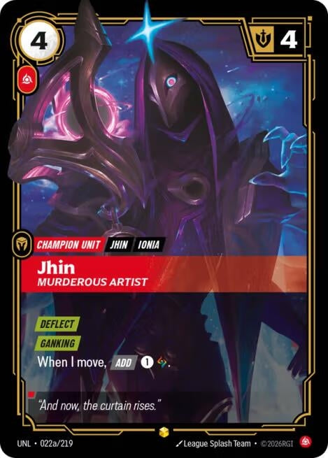 Image for Jhin, Murderous Artist (Alternate Art) (022a/219) (UNL) - Riftbound: League of Legends Trading Card Game