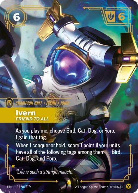 Image for Ivern, Friend to All (Alternate Art) (177a/219) (UNL) - Riftbound: League of Legends Trading Card Game