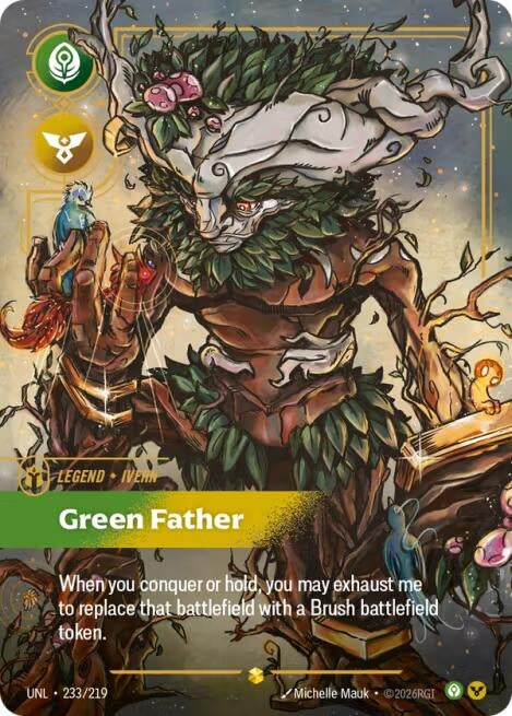 Image for Ivern, Green Father (Overnumbered) (233/219) (UNL) - Riftbound: League of Legends Trading Card Game